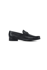 Gancini slip-on leather loafers