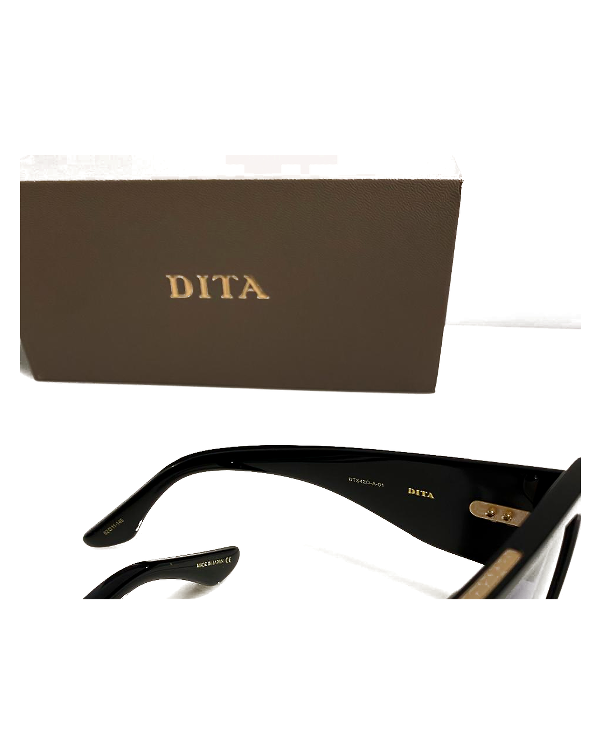 DITA Oversized Square Sunglasses - blue side view