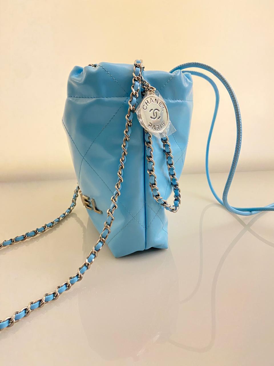 Light blue Chanel 22