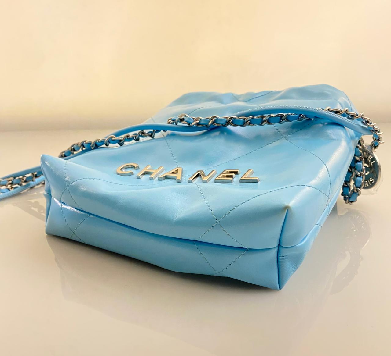 Light blue Chanel 22