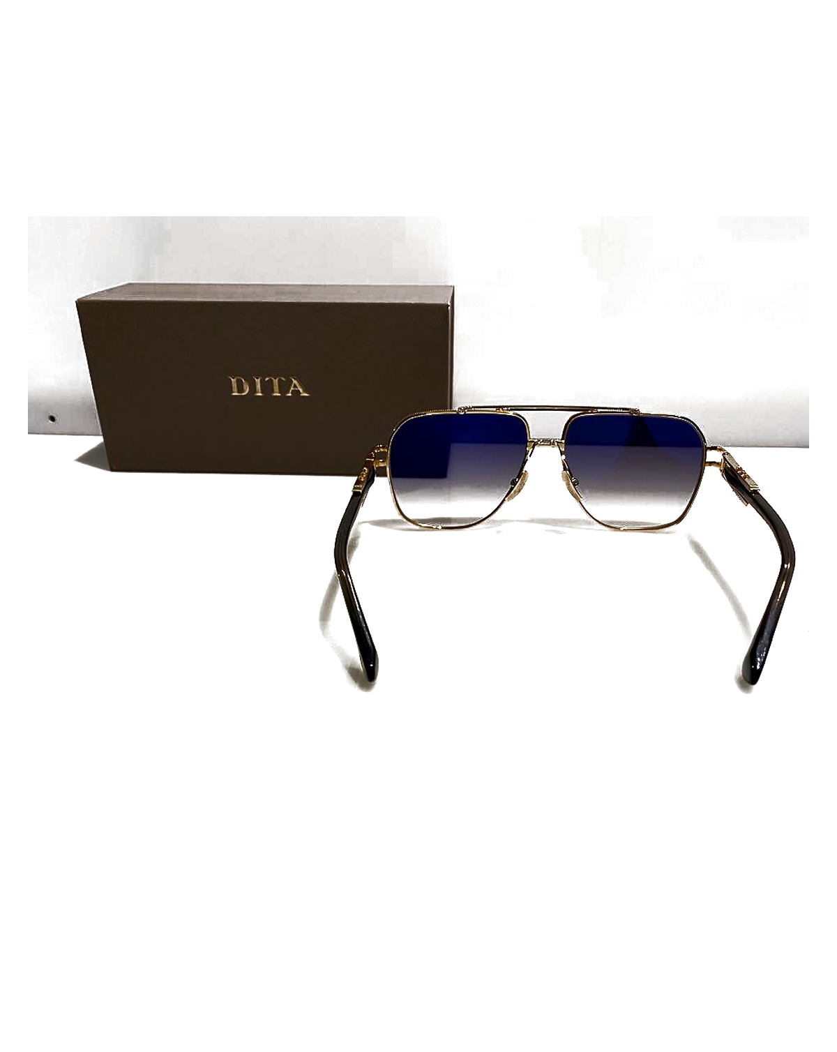 DITA Grandmaster Square Sunglasses - blue back view