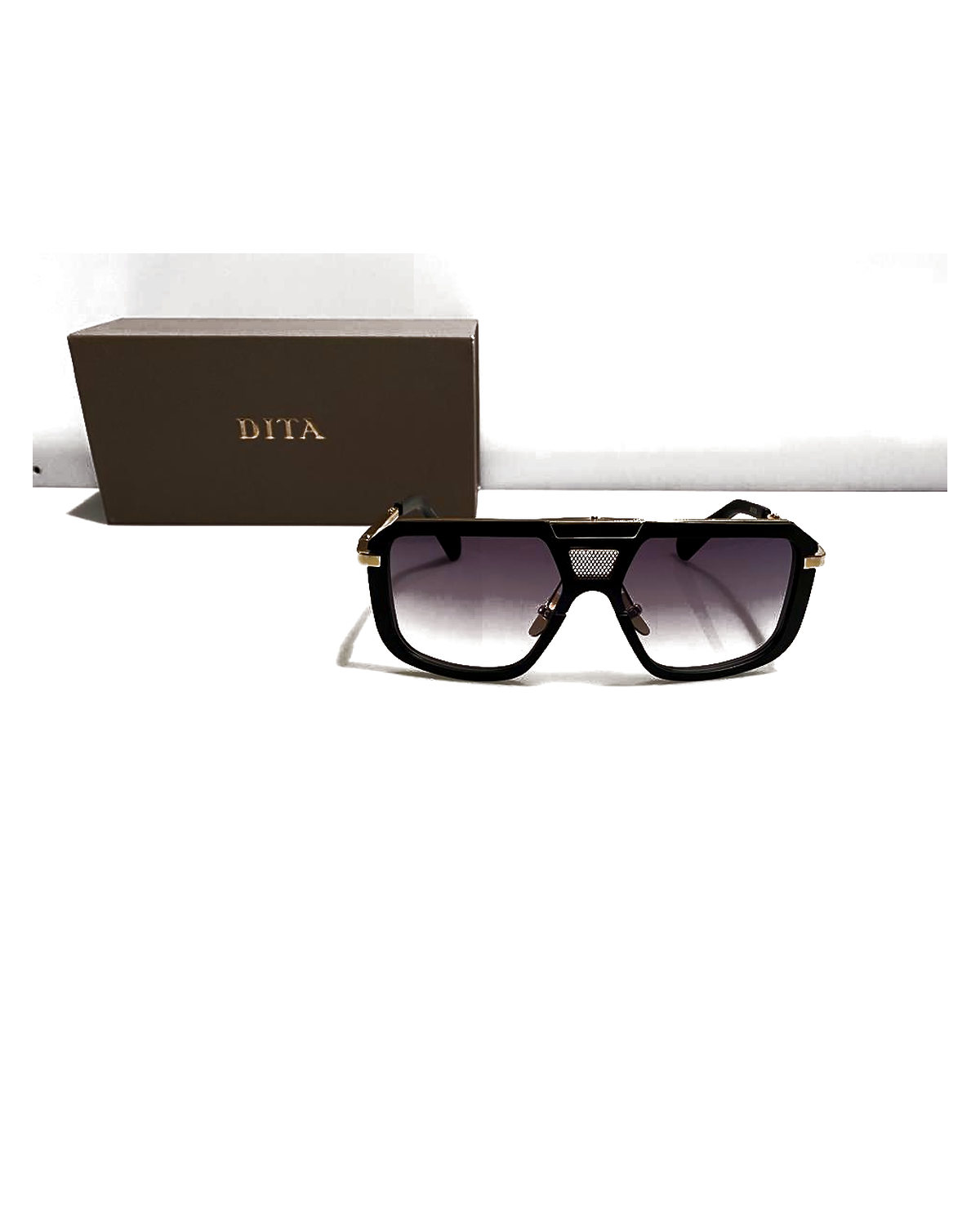DITA Grandmaster Square Sunglasses - Blue front view
