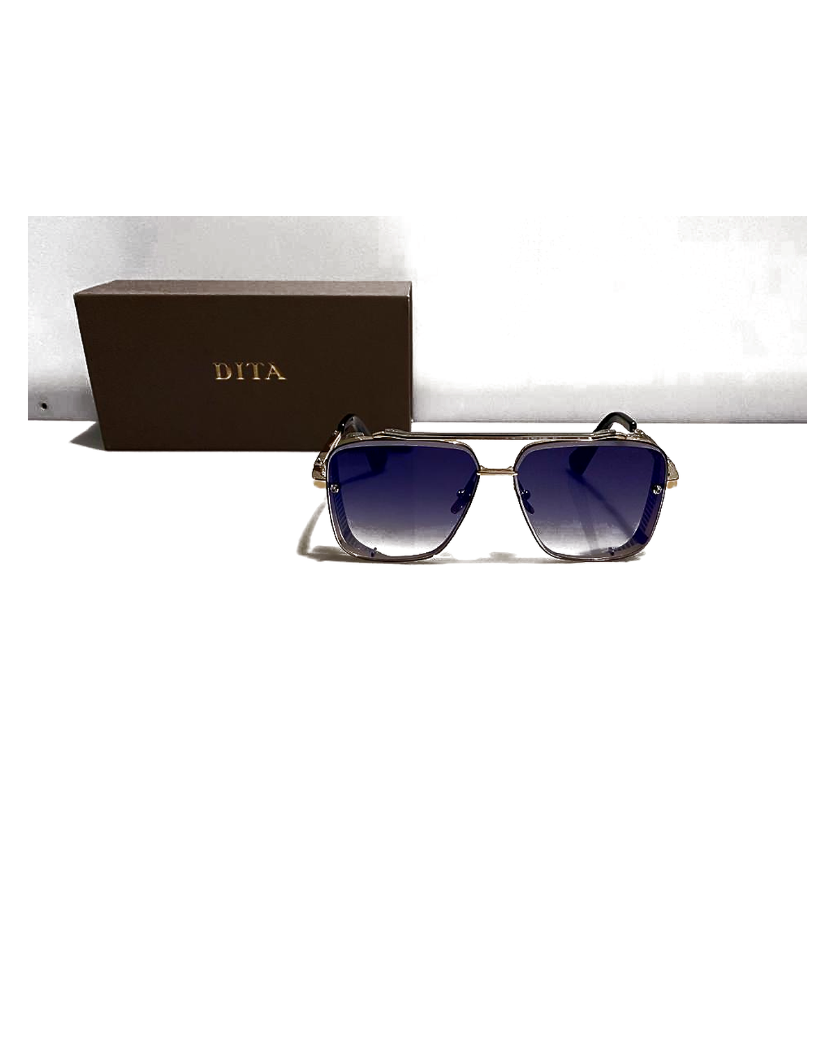 DITA Grandmaster Square Sunglasses - Violet front view
