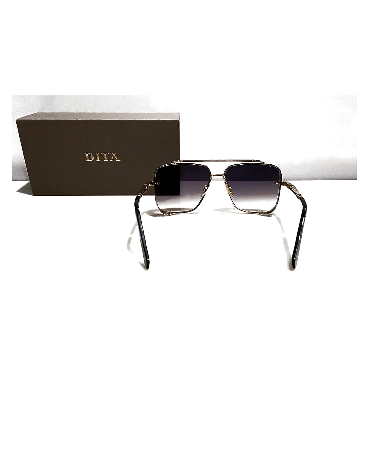 DITA Oversized Square Sunglasses - blue back view