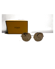Fendi Round FF Sunglasses - Brown front view