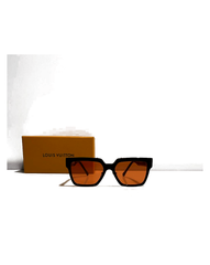 Louis Vuitton Orange Lens Square Sunglasses - orange detail view