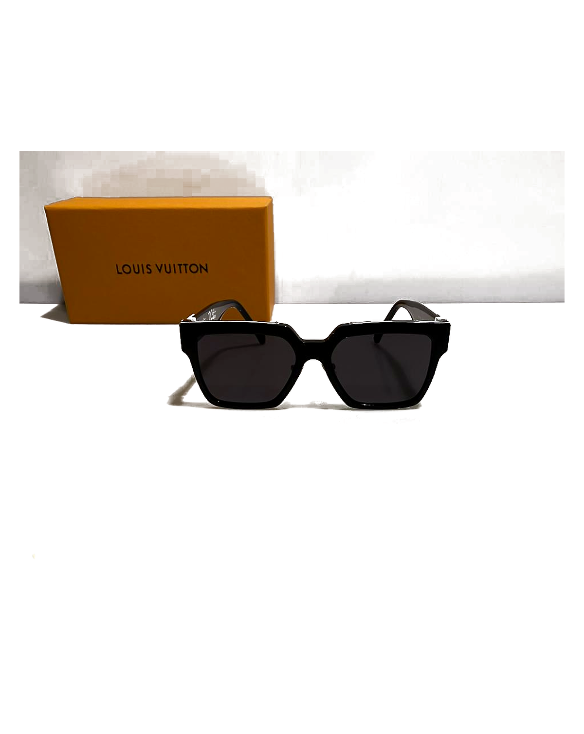 Louis Vuitton Oversized Square Sunglasses - Black front view